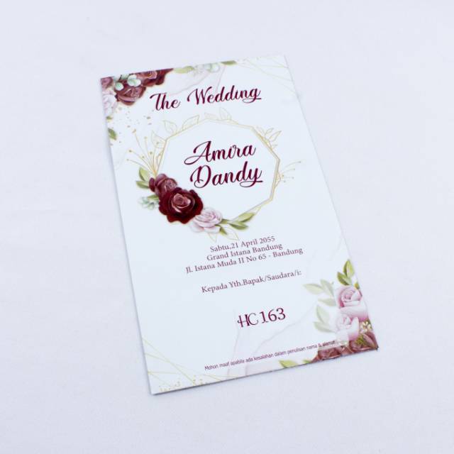Cetak Undangan Pernikahan / Undangan Nikah Desain Aesthetic Rustik Vintage Elegan Mewah Simple Unik 