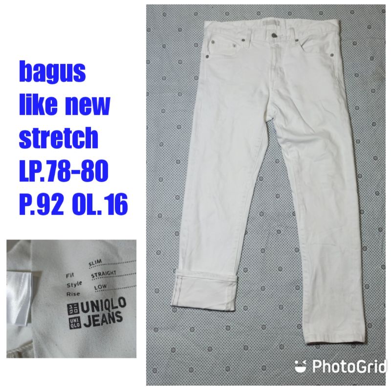 celana jeans Selvedge pria laki laki cowok putih uniqlo