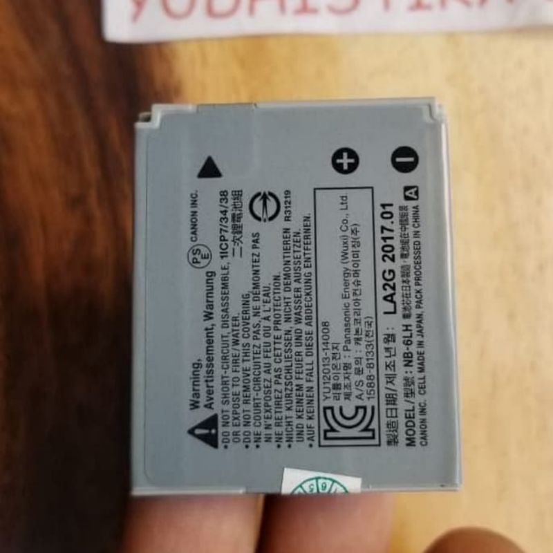 Baterai Canon NB-6L Original 100% Canon NB-6LH