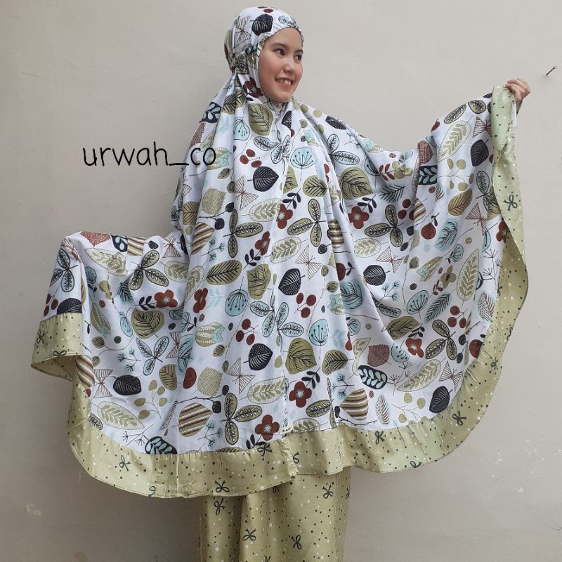 Mukena Salsabilla / mukena rayon motif / mukena rayon