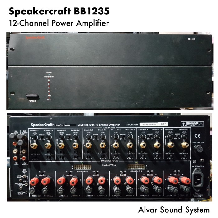 Speakercraft BB1235 12-Channel Power Amplifier Sound Impor Bekas