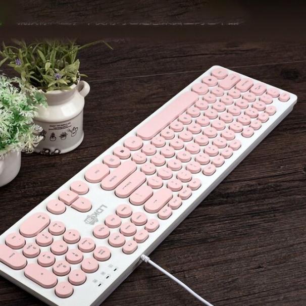 ● ( ) Viqoo Keyboard manipulator gaming retro punk style silent keyboard k19 ➮