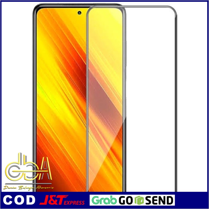 TEMPERED GLASS FULL COVER FULL SCREEN PROTECTOR POCO X3 / POCO X3 NFC