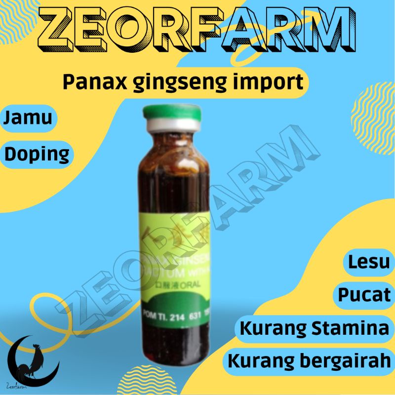 doping ayam jamu burung kambing panax gingseng zeorfarm