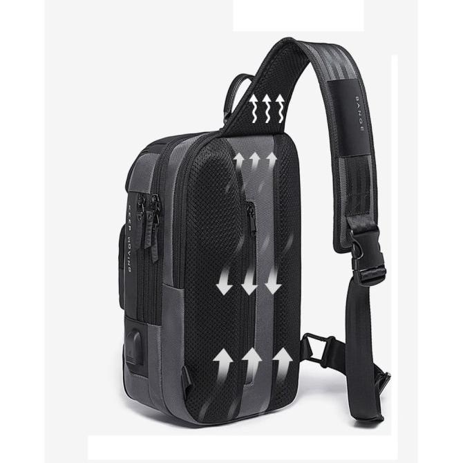 [TERLARIS] TAS SELEMPANG PRIA TAS PRIA SLING BAG PRIA CHARGER USB - CYCLOPS TERBAIK