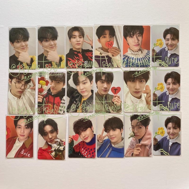TREASURE TSS Photocard pc selfie album blue green jihoon jeongwoo yedam junkyu junghwan mashiho doyo