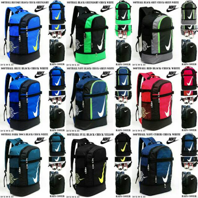 FREE RAIN COVER - TAS NIKE SOFTBALL - TAS GYM - TAS SEKOLAH - TAS OLAHRAGA - TAS BASKET - TAS PRIA