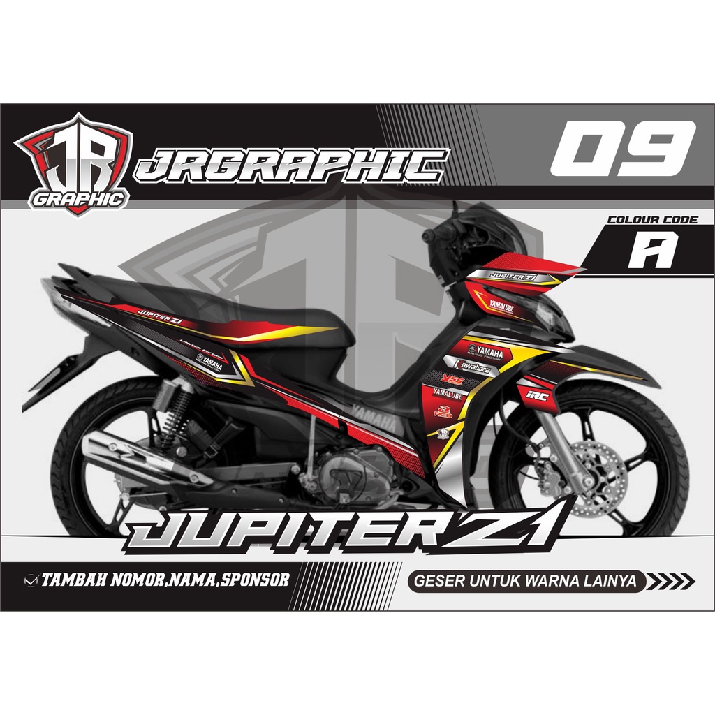 STRIPING JUPITER Z1-DECAL STRIPING JUPITER Z1 RACING HARIAN-STIKER JUPITER Z1 VARIASI RACING-DEKAL J