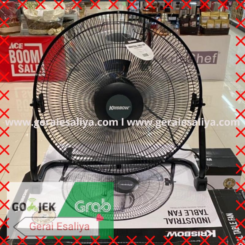 KRISBOW KIPAS ANGIN MEJA INDUSTRI 40CM/KIPAS ANGIN MEJA 3 SPEED