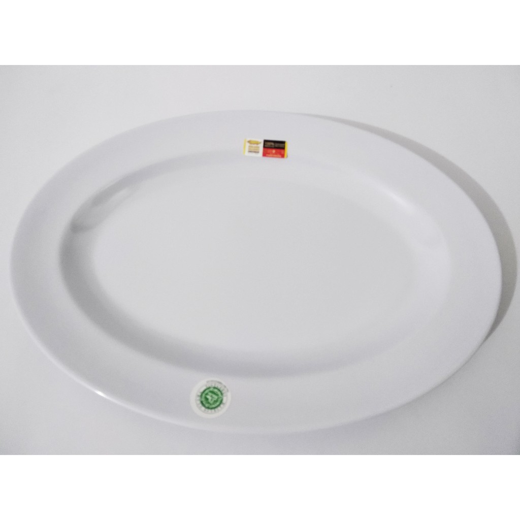 Jual PIRING SAJI OVAL Golden Dragon P0310 piring MELAMIN OVAL PUTIH ...