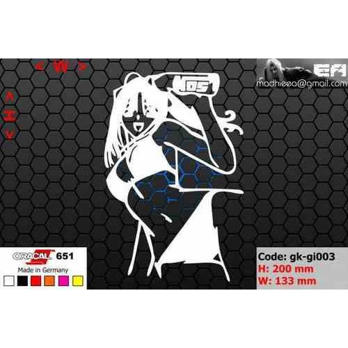 ea cutting sticker / decal Code: gk-gi003 ( girl )
