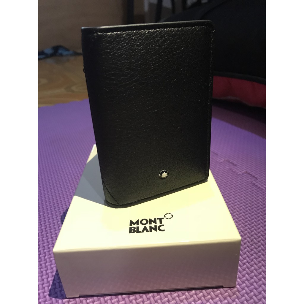 MontBlanc Business Card Holder with Gusset 118360 Original / Mont Blanc Dompet Kulit Asli