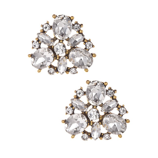 LRC Anting Tusuk Fashion Diamond Decorated Earrings F1965X