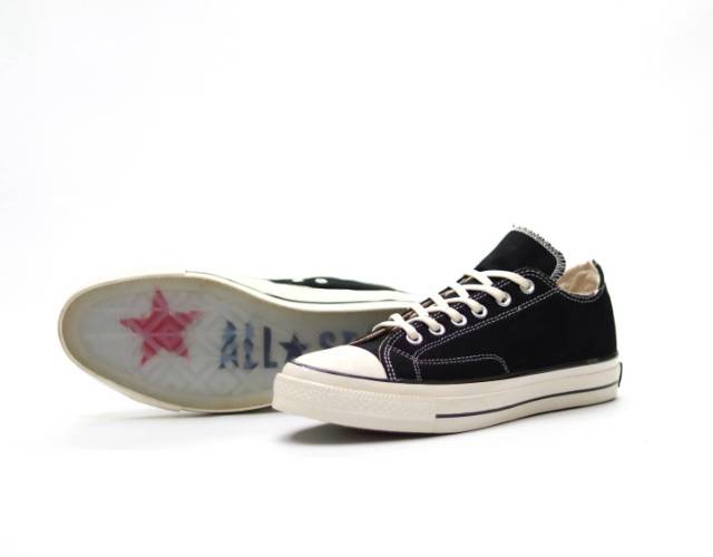 Converse 70S Low Egret Black White Made In Vietnam