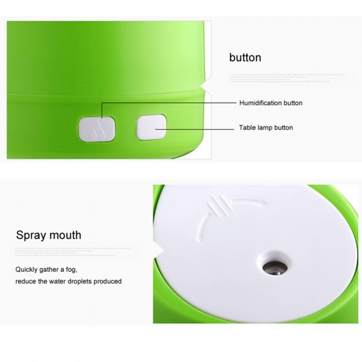 USB Portable Flexible LED Desk Lamp Humidifier - 3 Level Brightness - 160ml