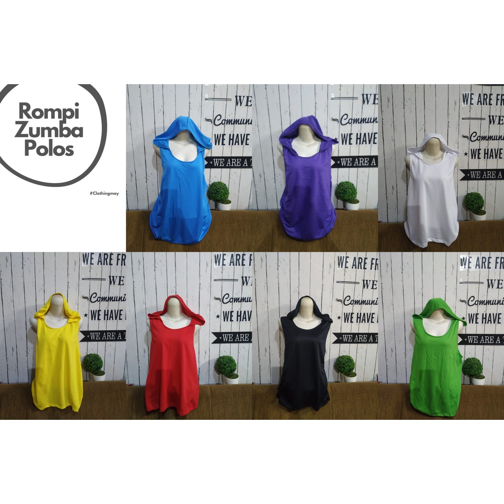 Clothing May - Rompi Zumba Polos Original Senam Ibu-Ibu Olahraga Sport Wanita Vest Kekinian Terbaru Terlaris Viral Rompi Termurah Promo Big Sale Atasan Wanita Perempuan Cewek