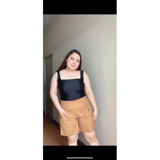 CASSY TANKTOP JUMBO / TANK TOP WANITA SIZE 2XL-3XL-Black Tali Besar
