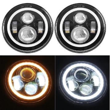 Headlamp Lampu Besar LED 7 Inch 50Watt Model JW Speaker Jeep JK,Toyota