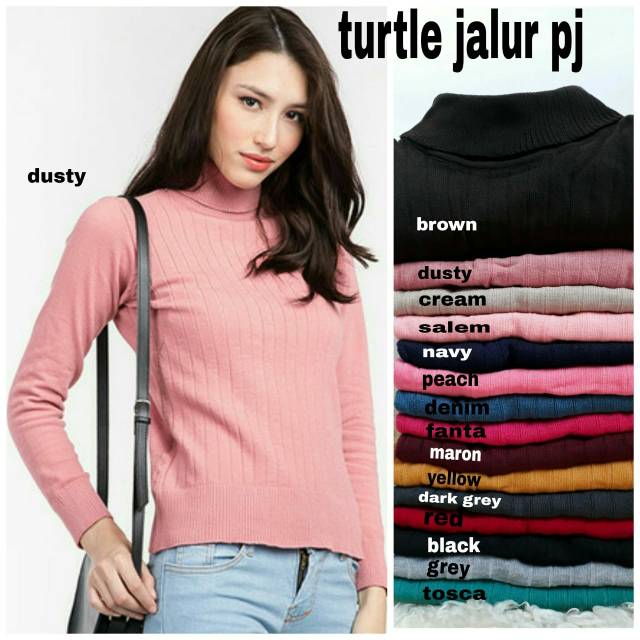 Rajut turtelneck longsleeves wanita