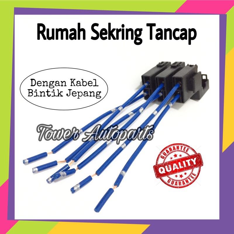 Box / Rumah Sekring Besar / Fuse Box Dx Tancap Besar Untuk Mobil &amp; Motor Dengan Kabel Jepang Berkualitas