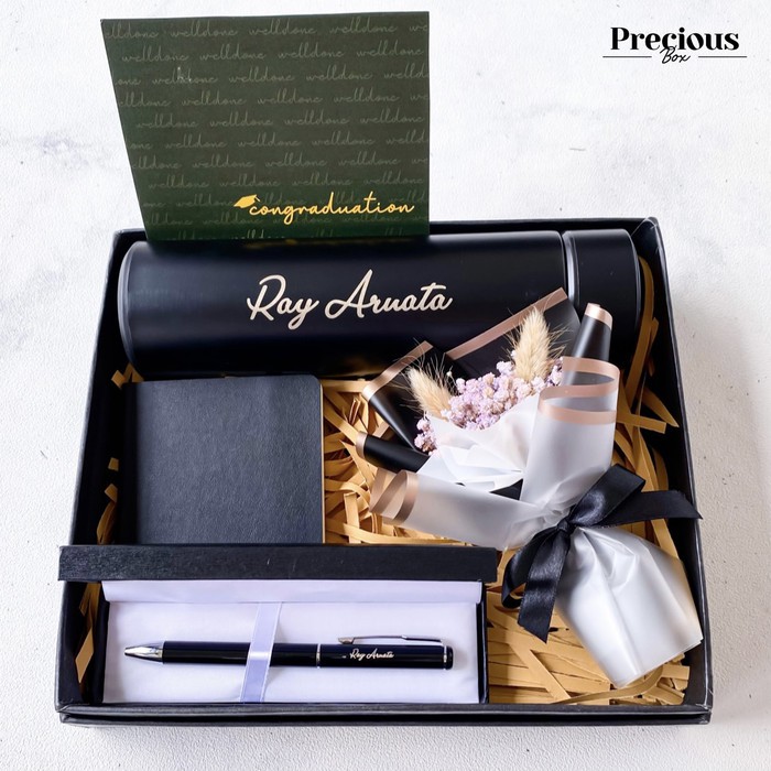 

CUSTOM GRADUATION GIFT | HADIAH WISUDA PREMIUM | KADO CUSTOM BOX HITAM Berkualitas