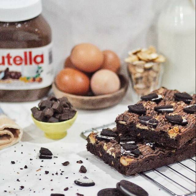 

Brownies Nutella Oreo (Couple Size)