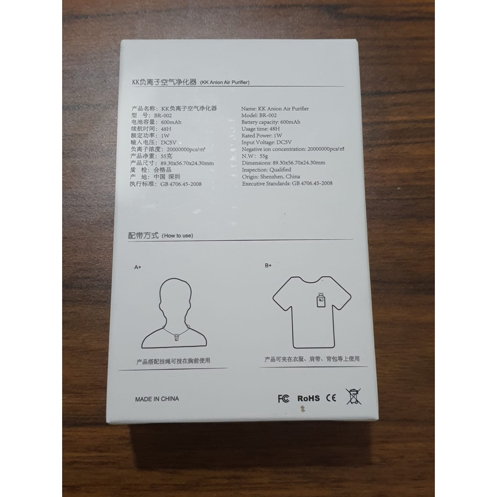 Air Purifier Portable Kalung Purifier kalung pembersih udara Ionizer Original