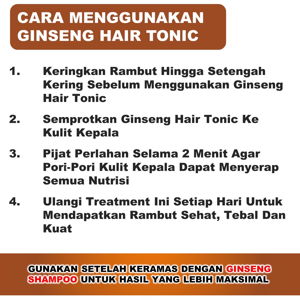 Hair Tonic Vitamin Rambut Rontok Tonik Rambut Rontok Hair Tonic Ginseng Penyubur Rambut Rontok B2P