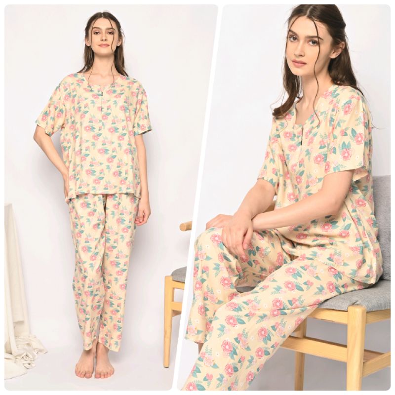 ONE SET PIYAMA RAYON-CPJ SLTG HIBIs SOFT