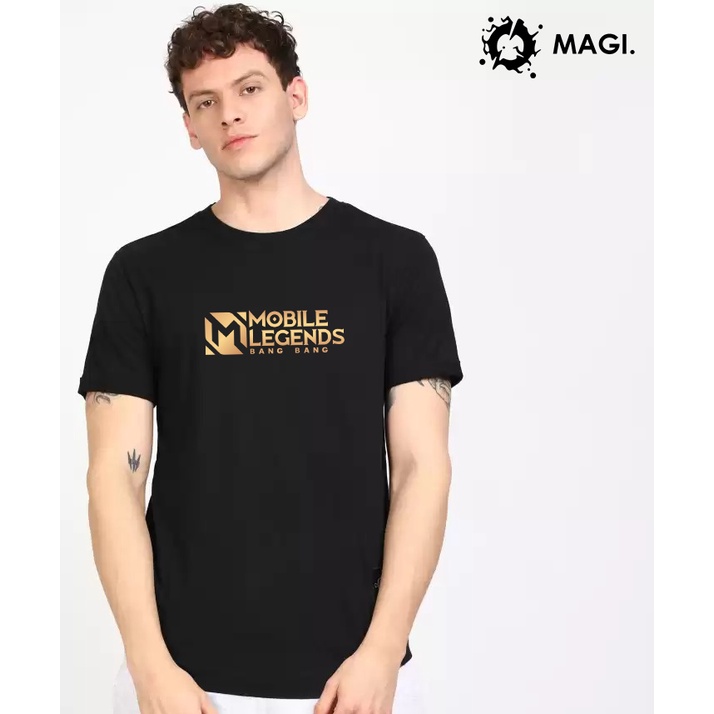Kaos baju tshirt unisex pria wanita ml mobile legend legends sablon gold emas