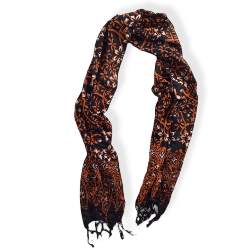 Scarf Shawl Selendang Syal Batik Cap Wanita Premium SYLA-SYL007