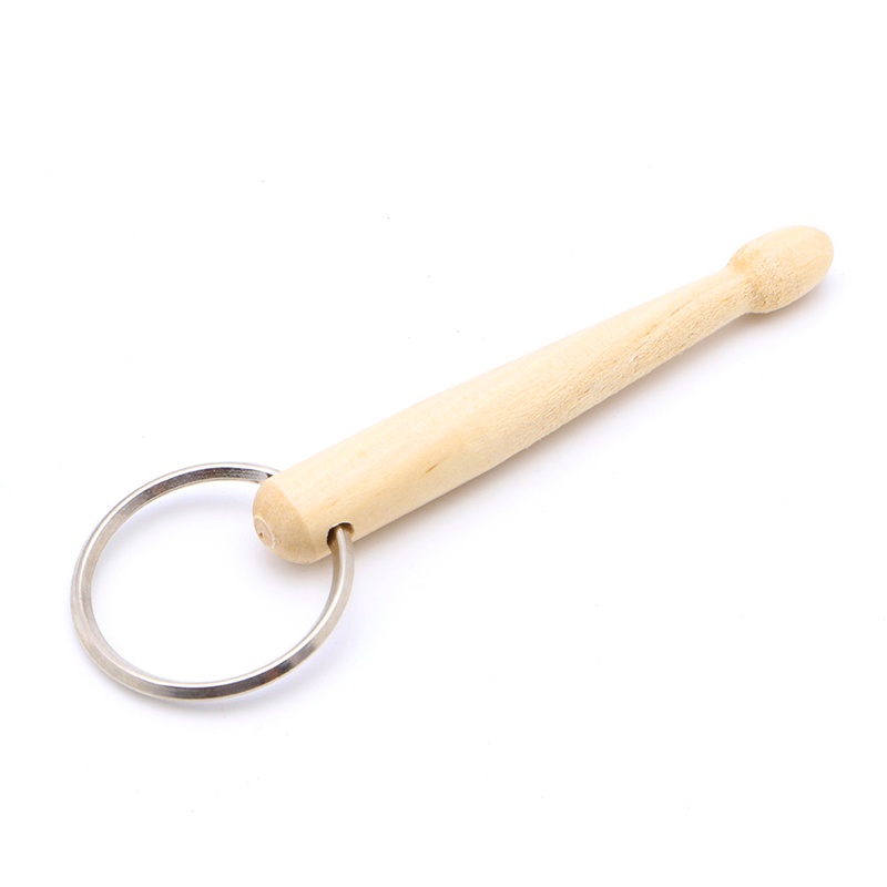 SIY  Mini Drum Sticks Keychain Wood Drumsticks Key Ring Chain Keyfob Percussion Gift