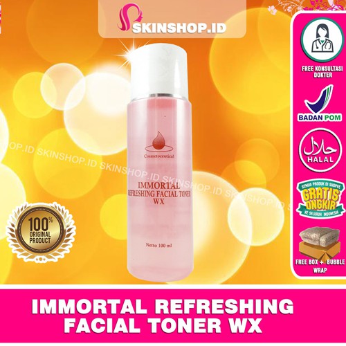 [STOK TERBARU] IMMORTAL REFRESHING FACIAL TONER WX 100ml Original / Penyegar Wajah BPOM Aman