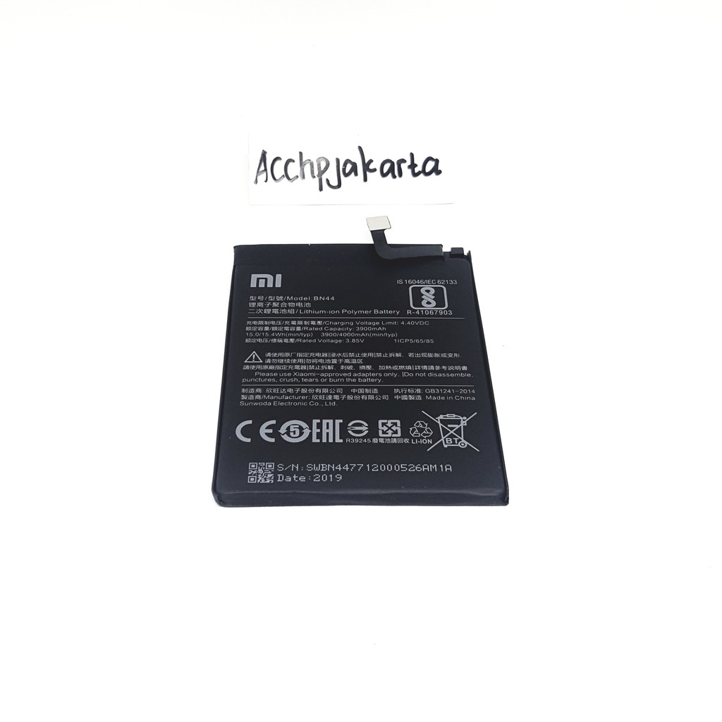 Baterai Batre XiaoMi Redmi 5 Plus BN 44 Original / Battery Batrai Batre Redmi 5+ BN44 Xiao Mi Xiaumi