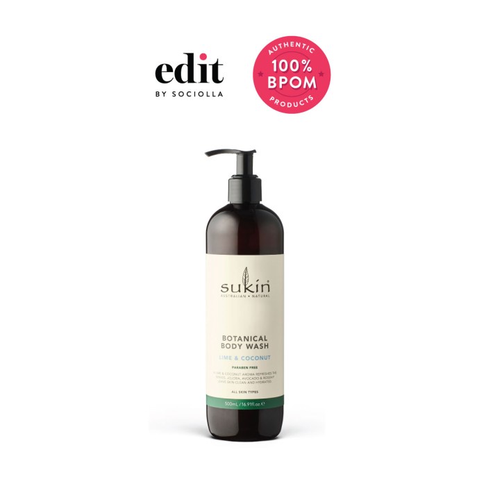 Jual SUKIN HYDRATING BODY LOTION LIME & COCONUT SIZE 500 ML