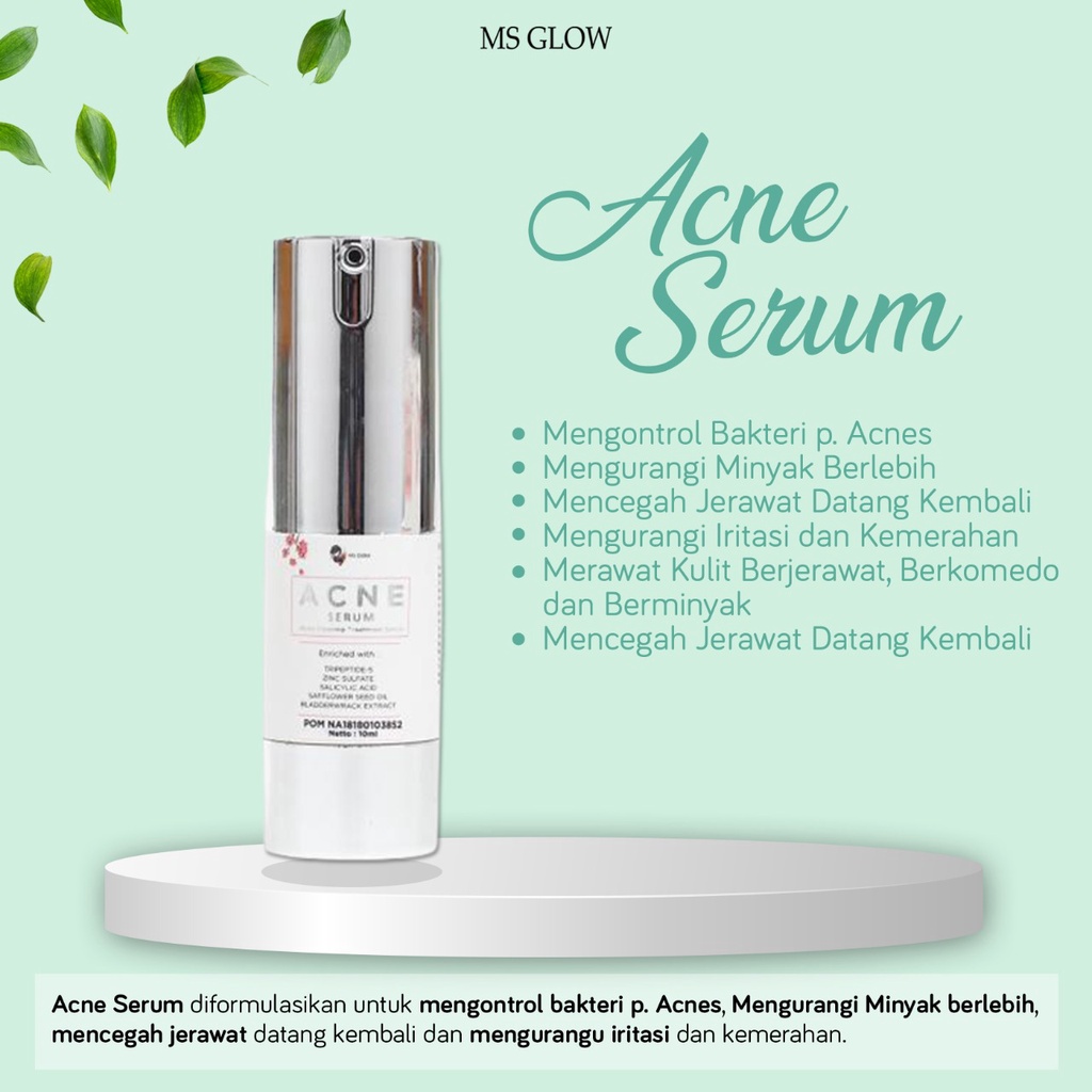 Ms Glow Acne Serum Ms Glow Original 100% Serum Acne Jerawat Beruntus Ms Glow