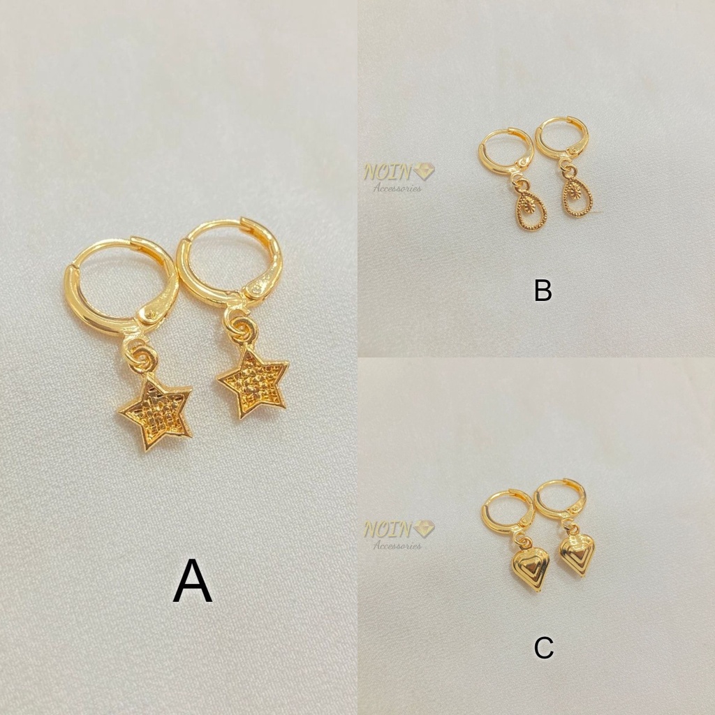 Anting Wanita Lapis Emas Xuping Motif Juntai Aksesoris Fashion