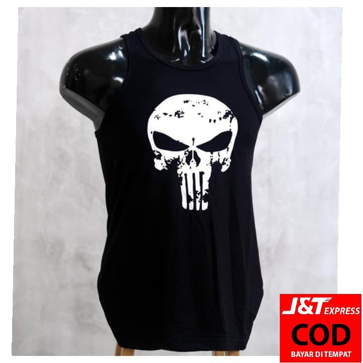 { BISA COD } TANKTOP PRIA GYM FITNESS SINGLET PRIA SPORT PUNISHER
