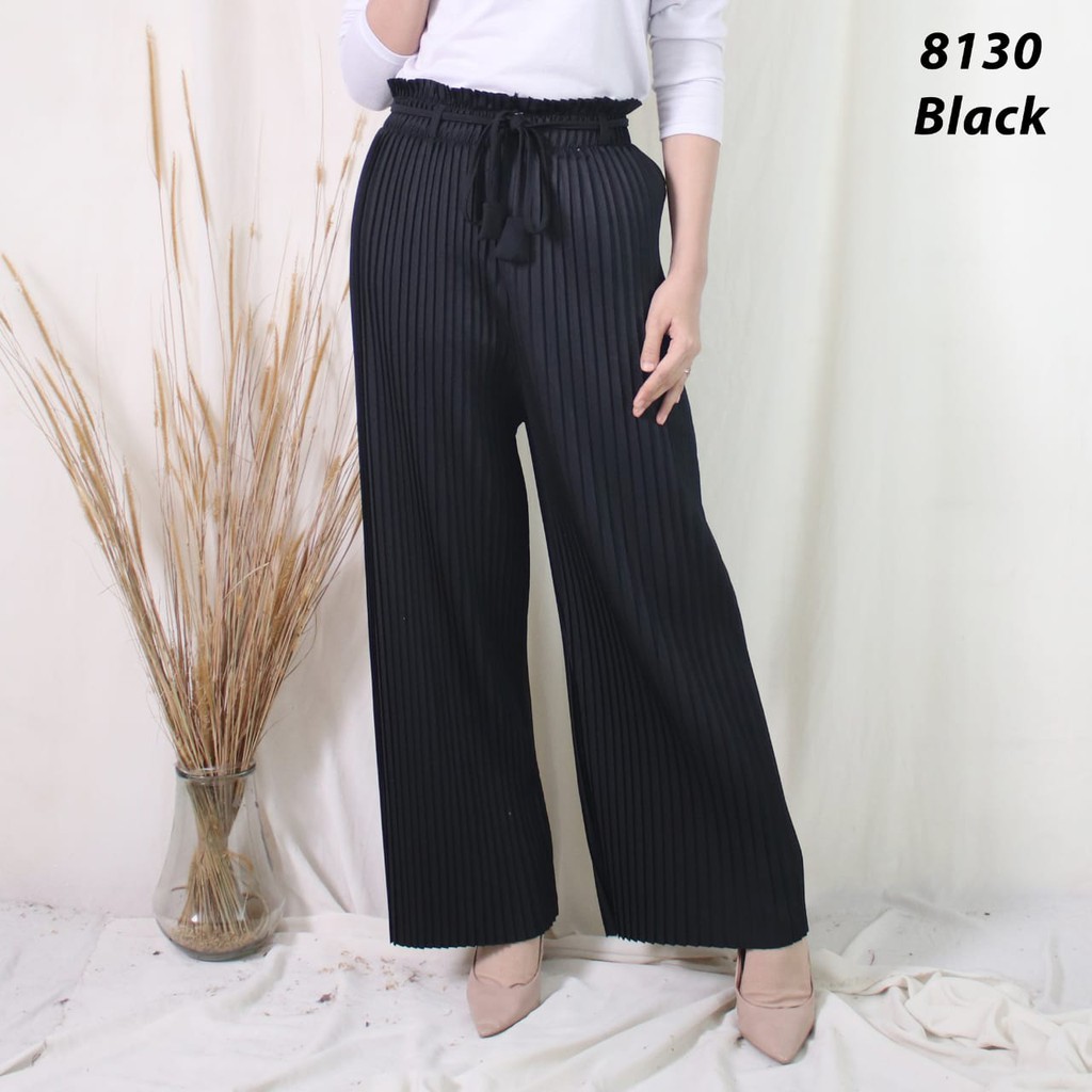 KULOT PLISKET CELANA PLISKET 8130 PLEATS PANT KULOT PRISKET KULOT PANJANG PLISKET REMPEL