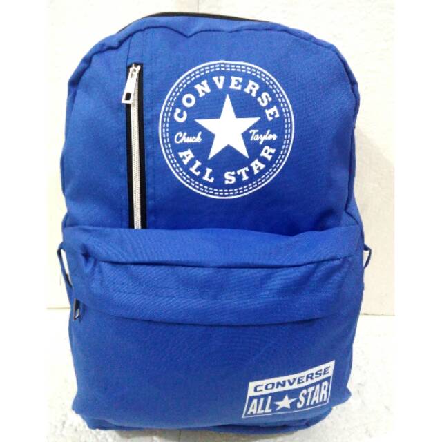 Tas ransel sekolah converse biru laptop. Tas Converse all star biru