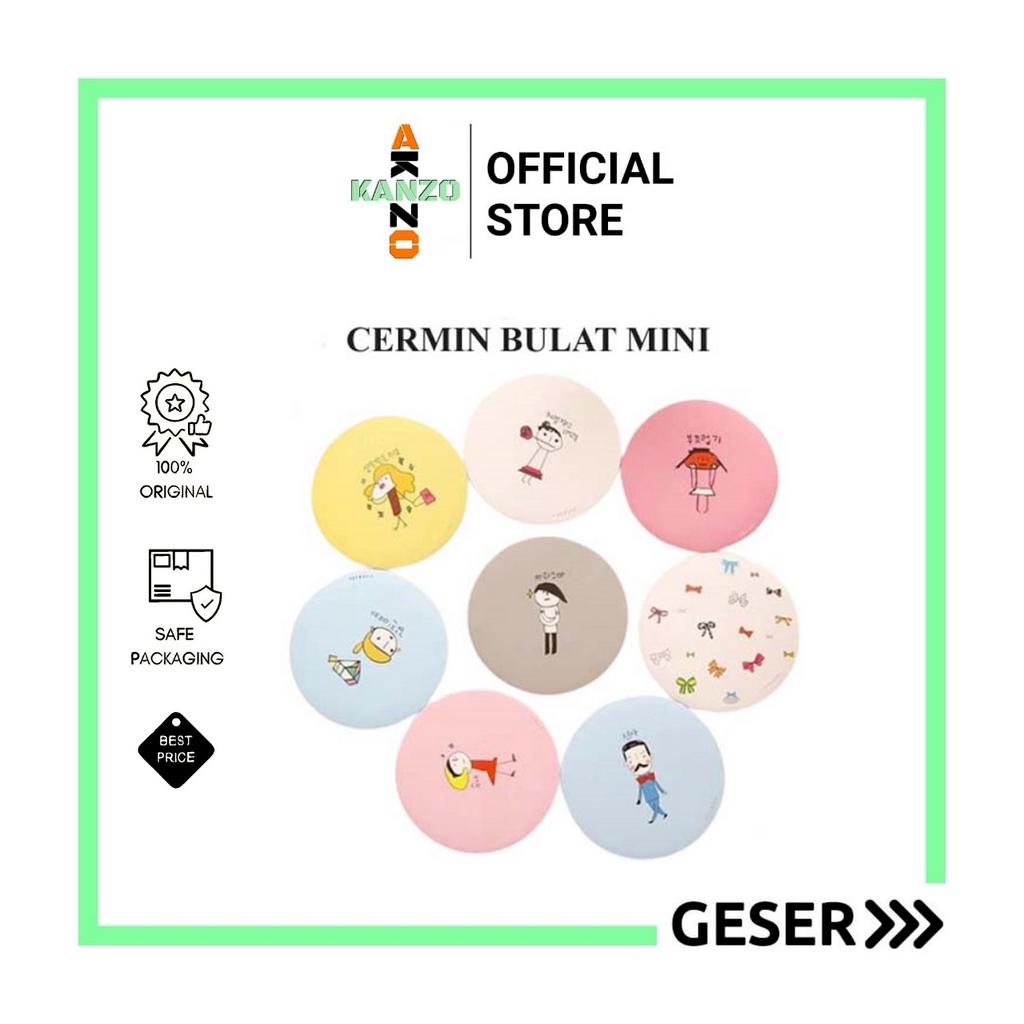 Kanzo - Cermin Bulat Karakter / Kaca Cermin Make Up Mini / Kaca Cermin Bulat Murah