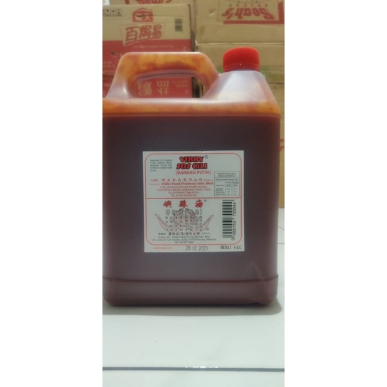 

vibby sos chili ( bawang putih ) ukuran 6kg | sos masak kepiting | sos masak asam manis