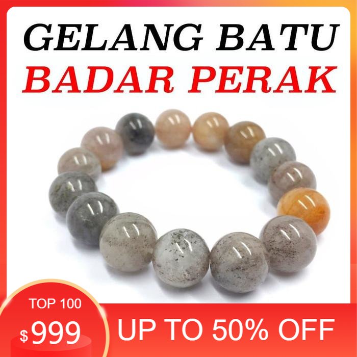 [Bayar di Tempat] GELANG BATU BADAR PERAK ASLI NATURAL