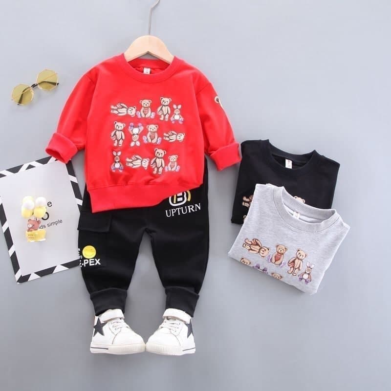 QUENBY - Setelan Jovi Boy Pakaian anak laki-laki Import Est Size 2-6 Tahun QSL076