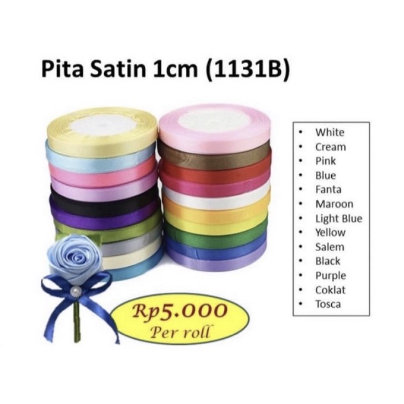 

Pita Satin 1cm 1131B Hiasan Pita Mini Kado Barang Florist Sistsini Aksesoris Dekorasi