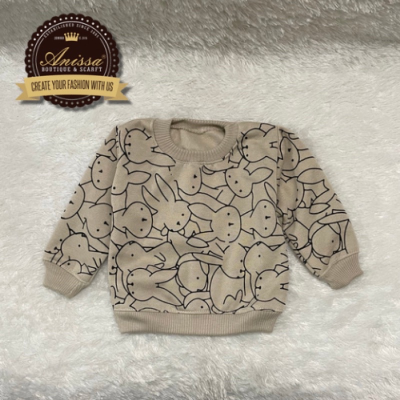 Sweter bayi 3-12 bln motif rabbit