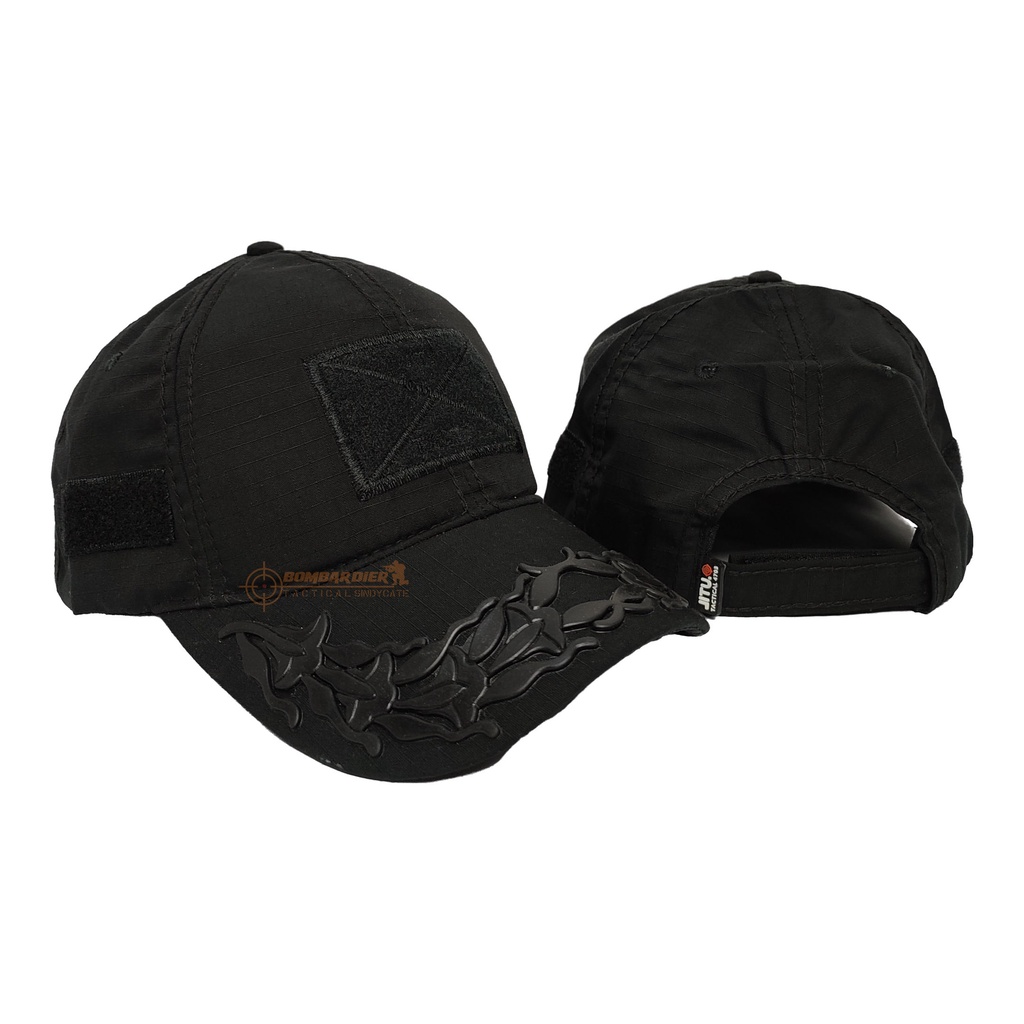 Topi import bahan berkualitas Velcro | Topi Army | Topi Tactical Topi basebal pamen PATI AD hitam