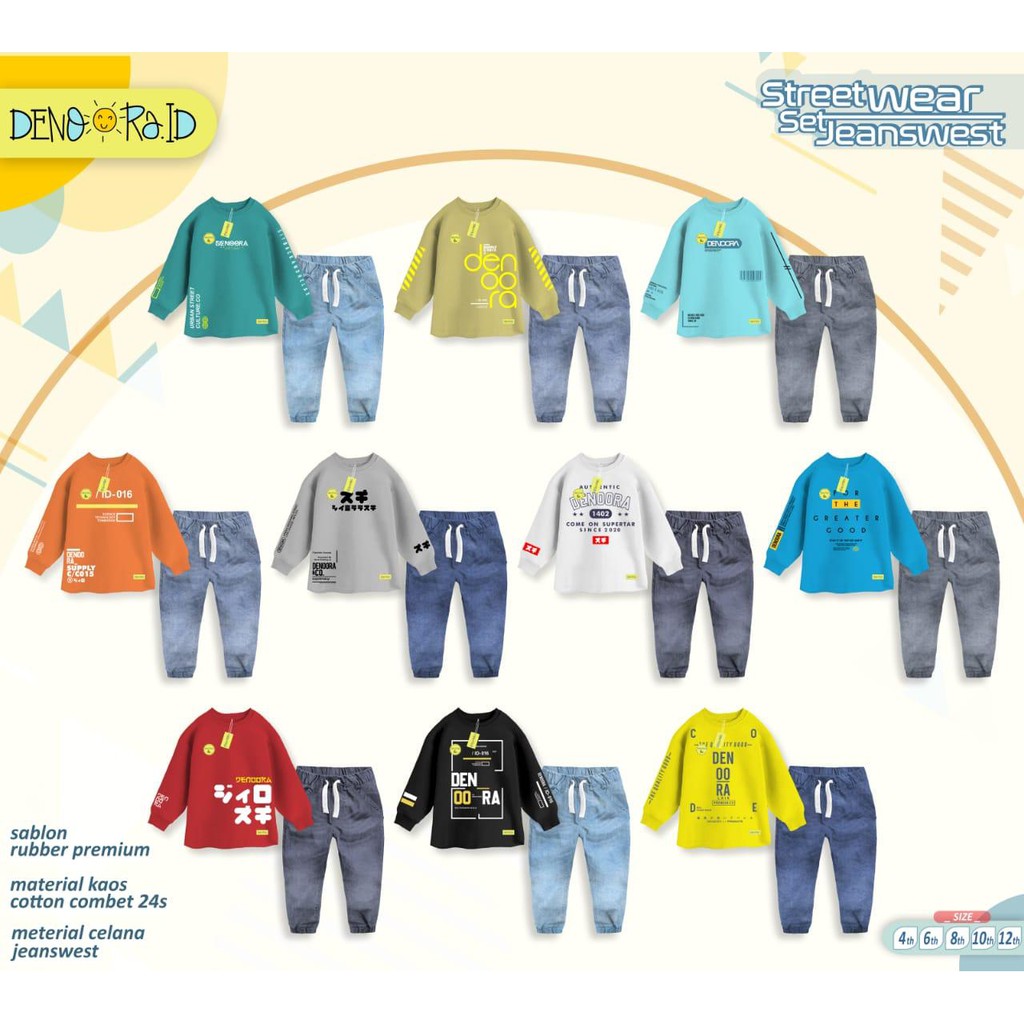 SETELAN STREET WEAR JEANSWEST DENORA.ID