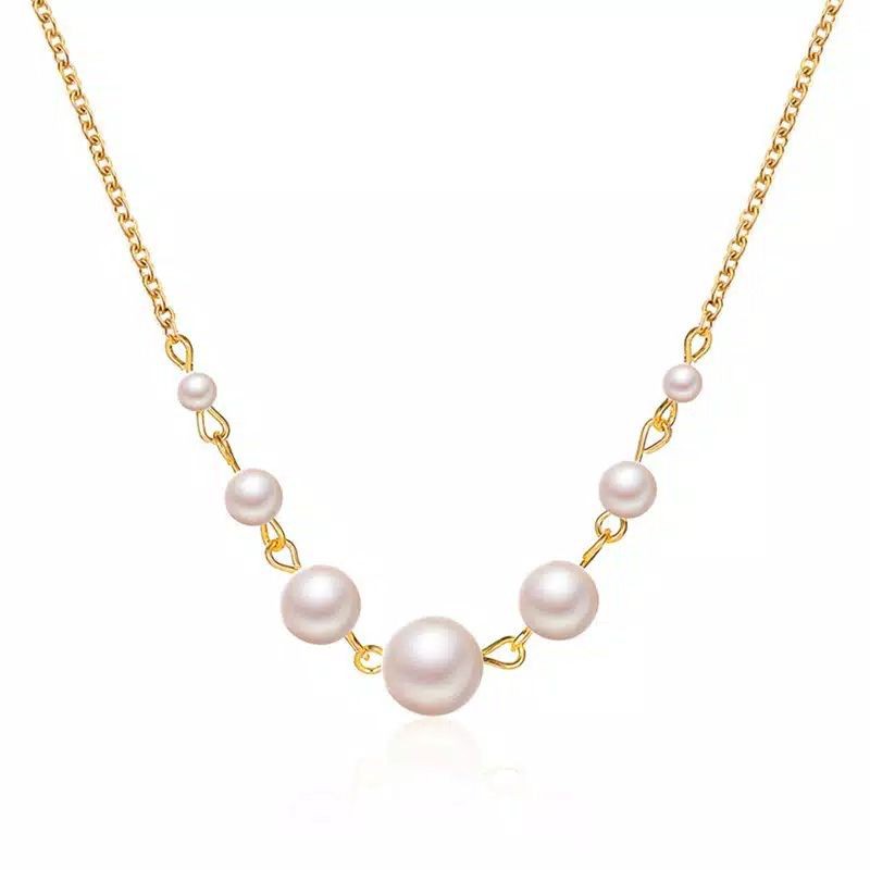 Anne Pearl Korean Necklace Kalung Korea Rantai Mutiara