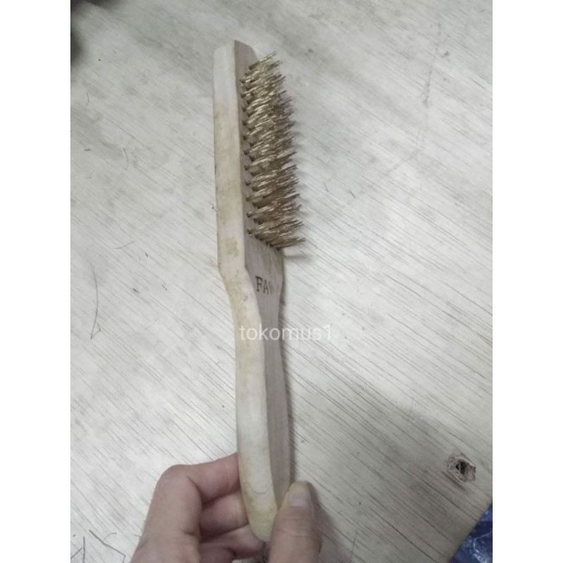 SIKAT KAWAT BAJA GAGANG KAYU 5 BARIS 6 BARIS/SIKAT KAWAT  STEEL WIRE BRUSH